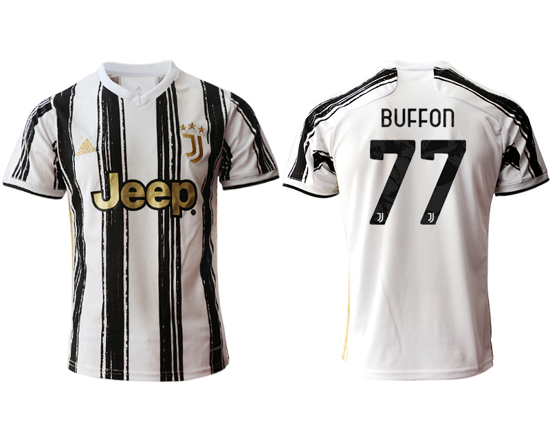 Men 2020-2021 club Juventus home aaa version #77 white Soccer Jerseys->juventus jersey->Soccer Club Jersey